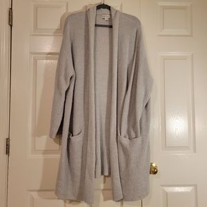 Ava & Viv Light Grey Long Cardigan 3X